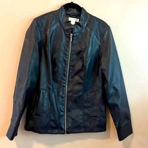 Christopher Banks small black faux leather jacket.